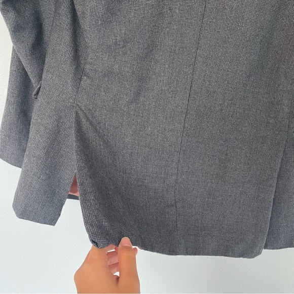 2023 JOS A BANK Gray Check blazer coat 42R Wool snd Cashmere Slim Fit - Picture 5 of 9